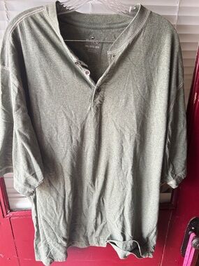 RedHead Olive Green Short-Sleeve Henley Shirt